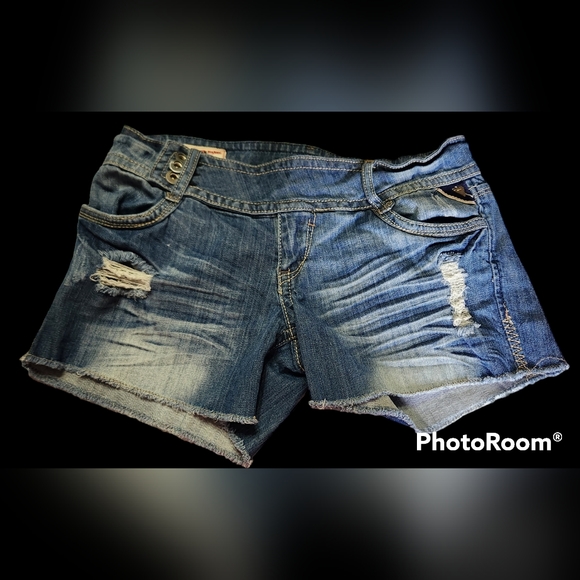 Vintage Y2K 1st Kiss Jean Shorts, sz 10 - Picture 1 of 5